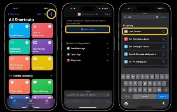 南溪苹果14锁屏维修店分享iPhone14升级iOS16.4后如何创建锁屏快捷方式 